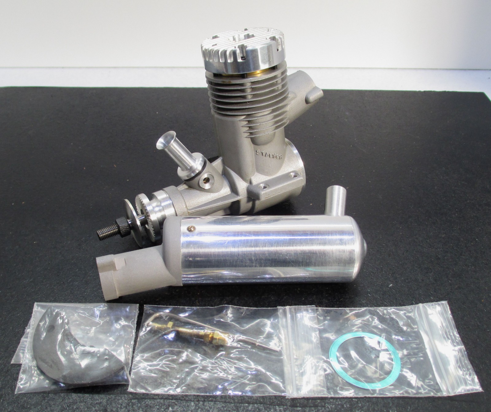 STALKER 81RE 13.23cc F2B 2 cycle glow engine with muffler for control line New