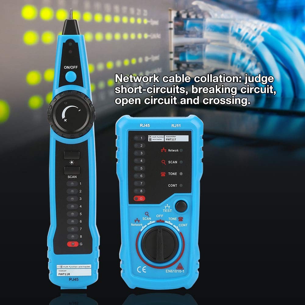 Cable Tracker, FWT11 RJ11 RJ45 Cable Tester Line Finder Multifunction Cable...