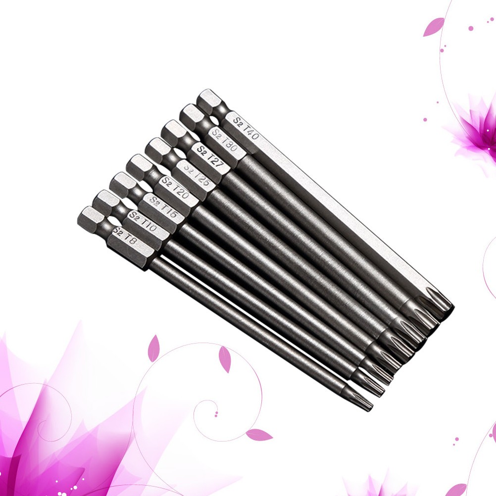 8 Pcs Impact Driver Bits Set Fastener Screw Inner Hexagon Wrench
