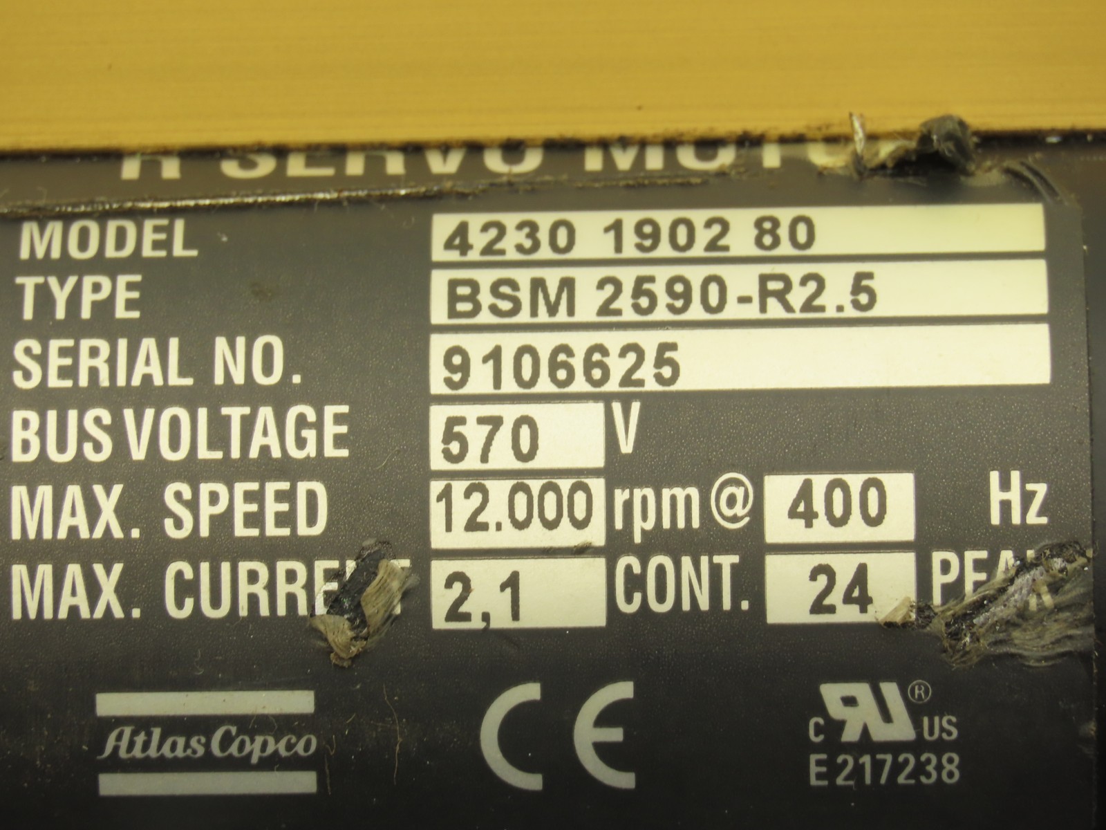 Atlas Copco 4230 1902 80 Nutrunner 1/2" Nut Driver 26" Overall Offset