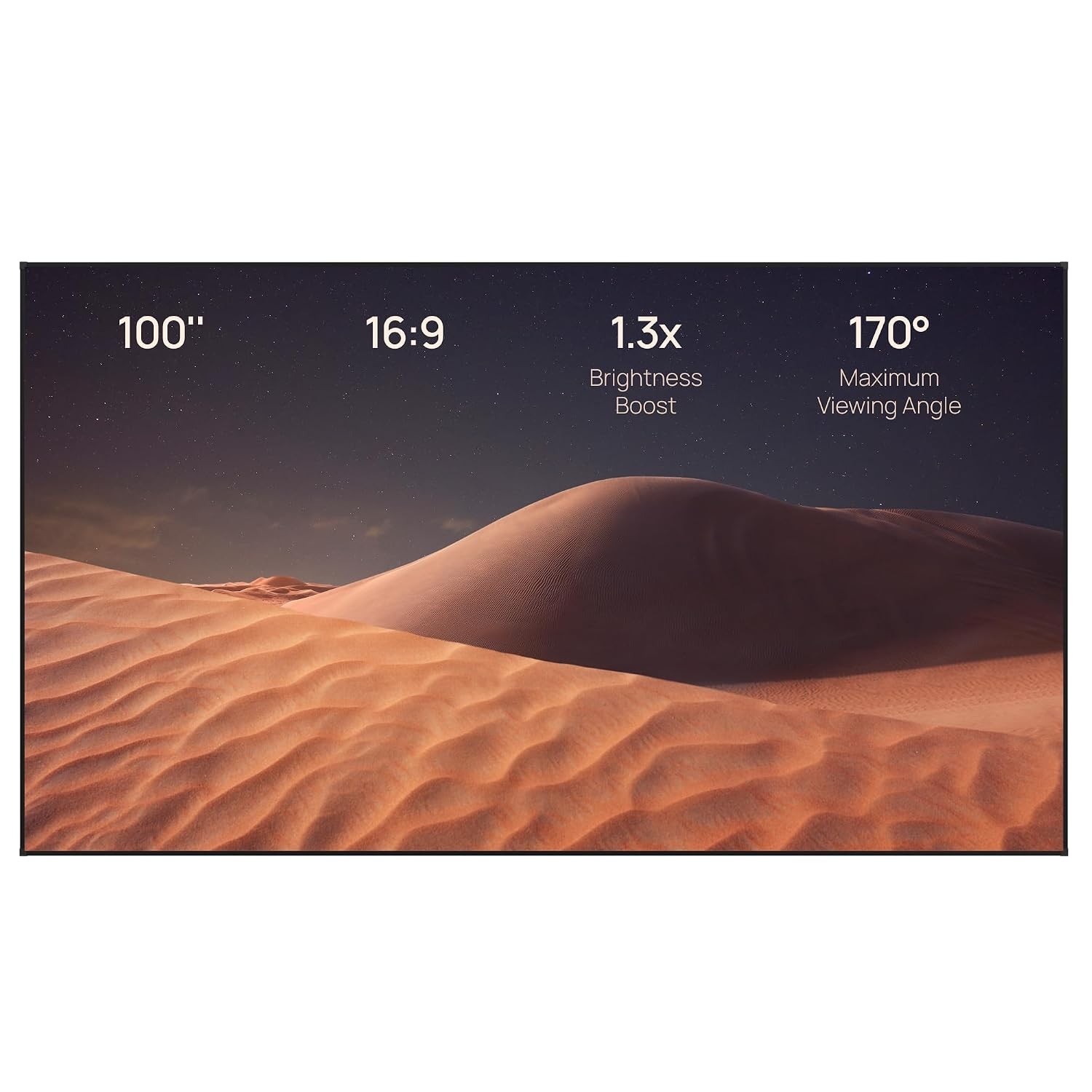 100'' Fixed Frame 16:9 HD Home Theater Cinema Projector Screen for Home