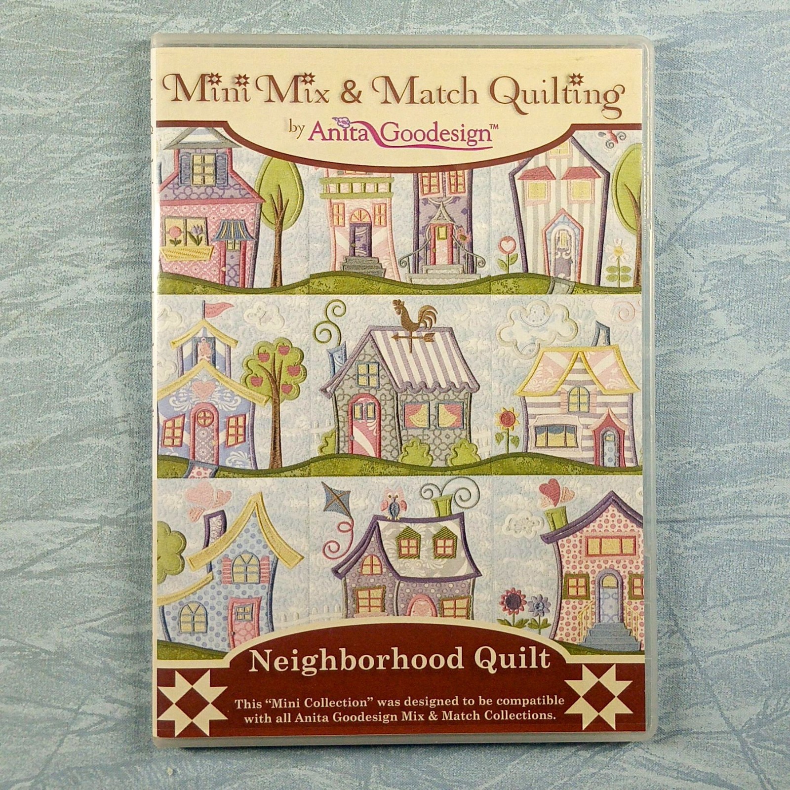 Anita Goodesign Mini Mix & Match Quilting CD - Neighborhood Quilt