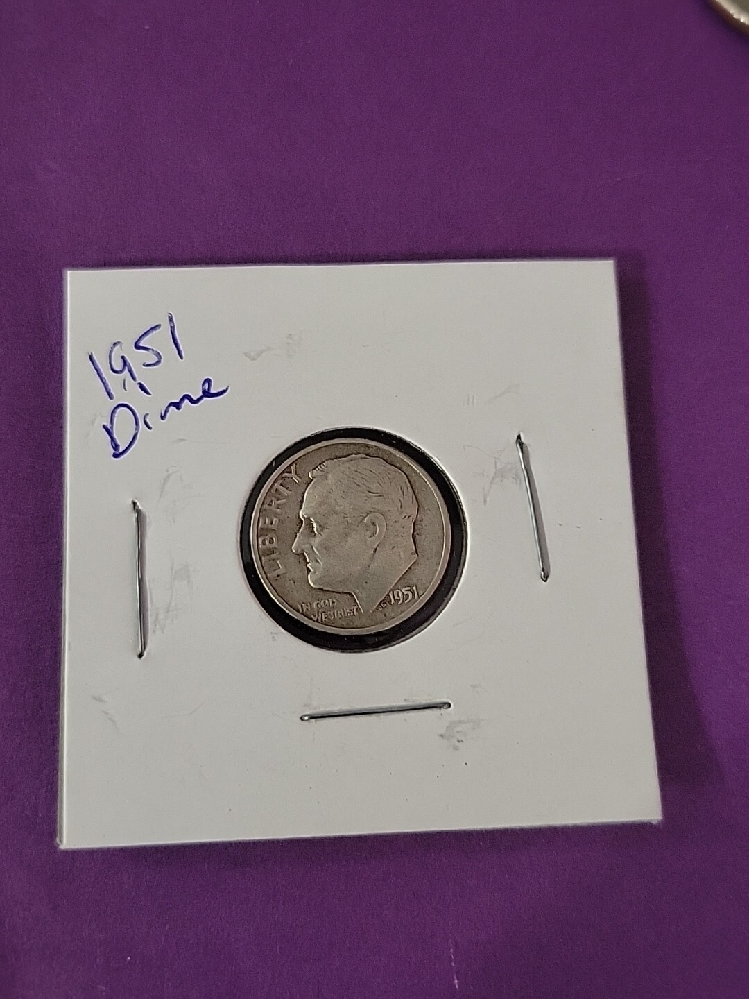 1951 Roosevelt Silver Dime US Coin Estate Collection Uncleaned Original