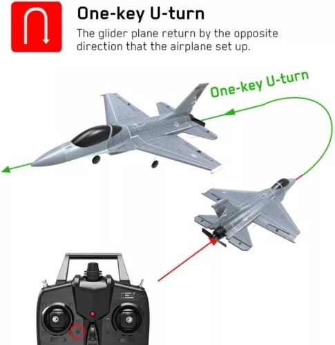 US VOLANTEX F16 Fighter 2.4GHz 4CH RC Plane Aircraft 6Axis Gyro RTF Stunt Glider