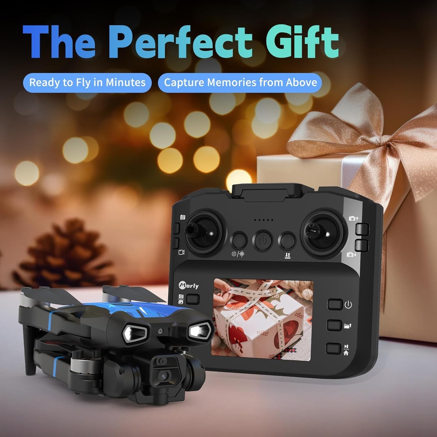 M18LCD Drone with 4K Camera for Adults Drone with Screen on Controller Brushless