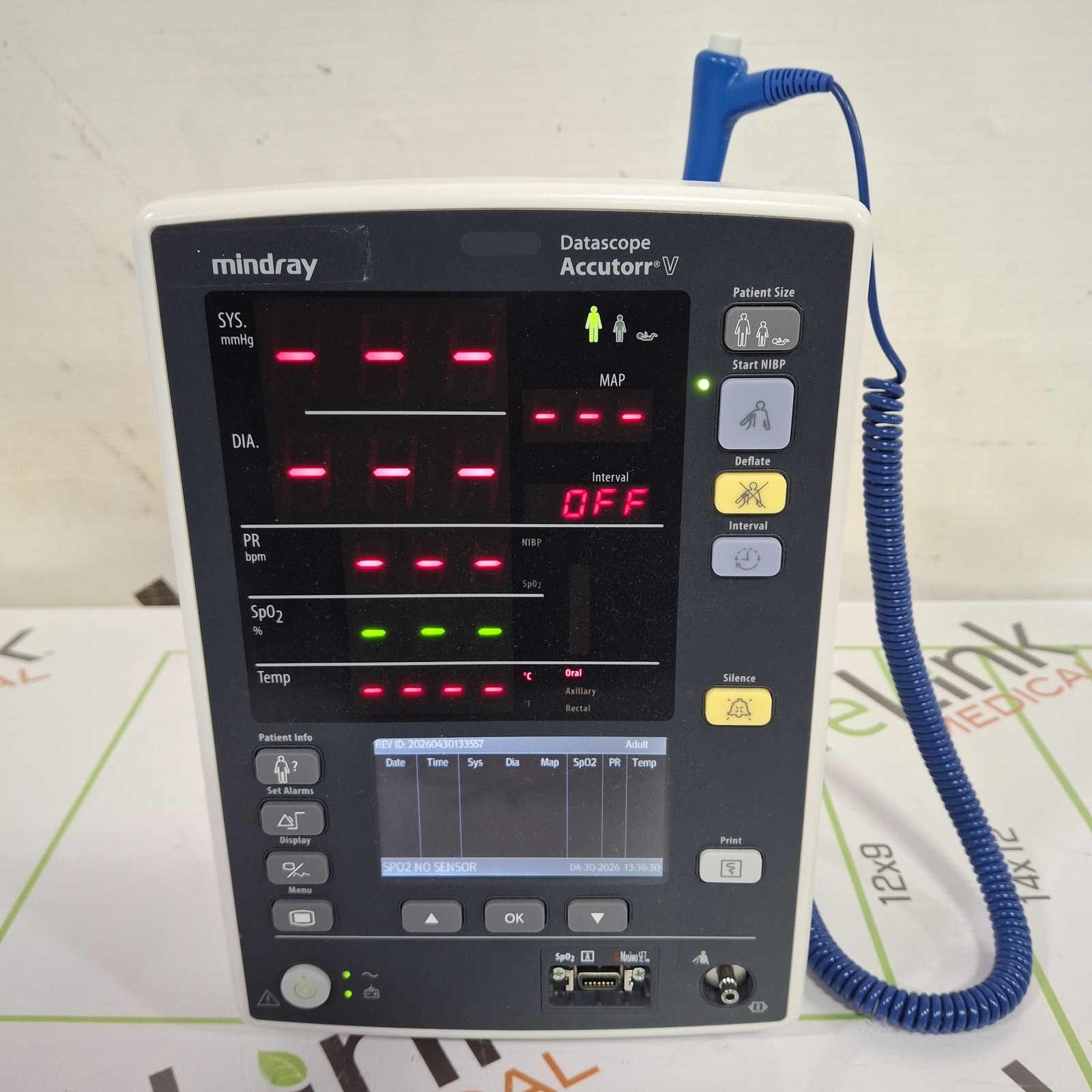 Mindray Datascope Accutorr V Vital Signs Monitor