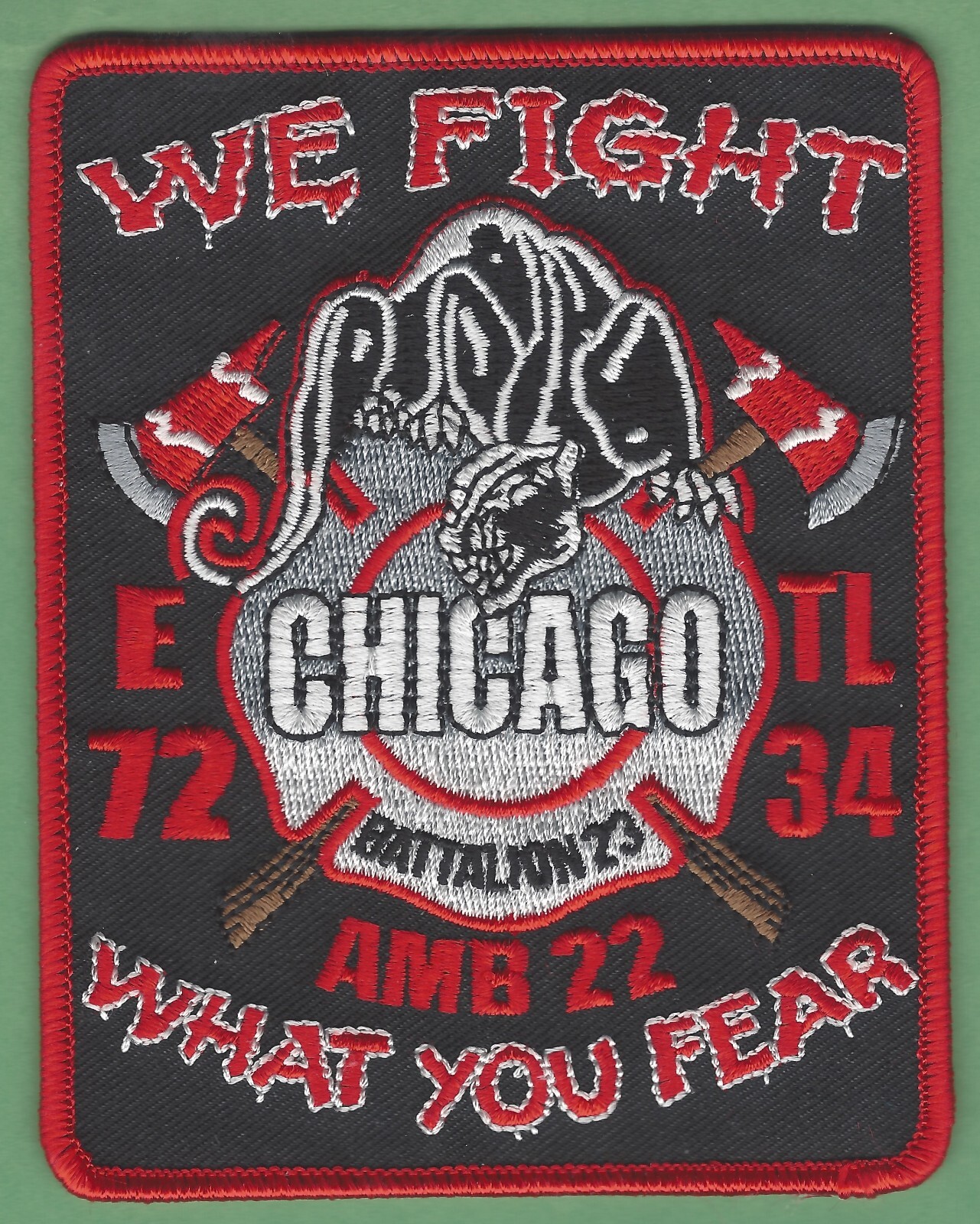 CHICAGO ENGINE 72 TOWER LADDER 34 FIRE COMPANY PATCH