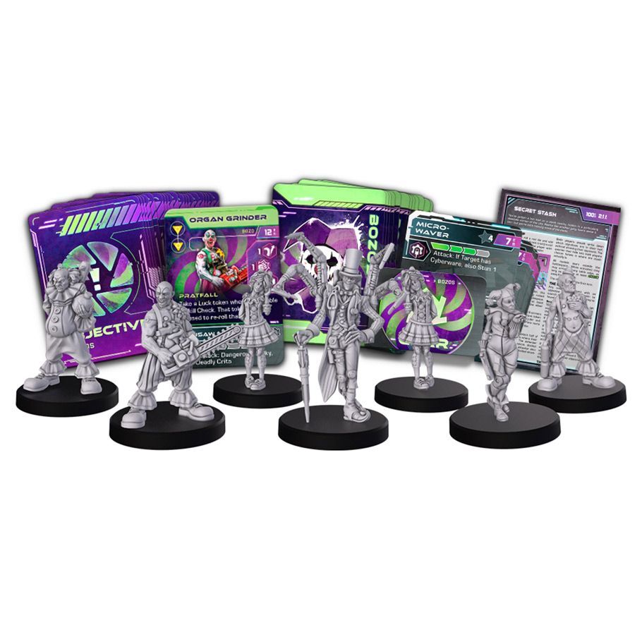 Cyberpunk Combat Zone Generation Bozos Starter Gang Miniatures Set