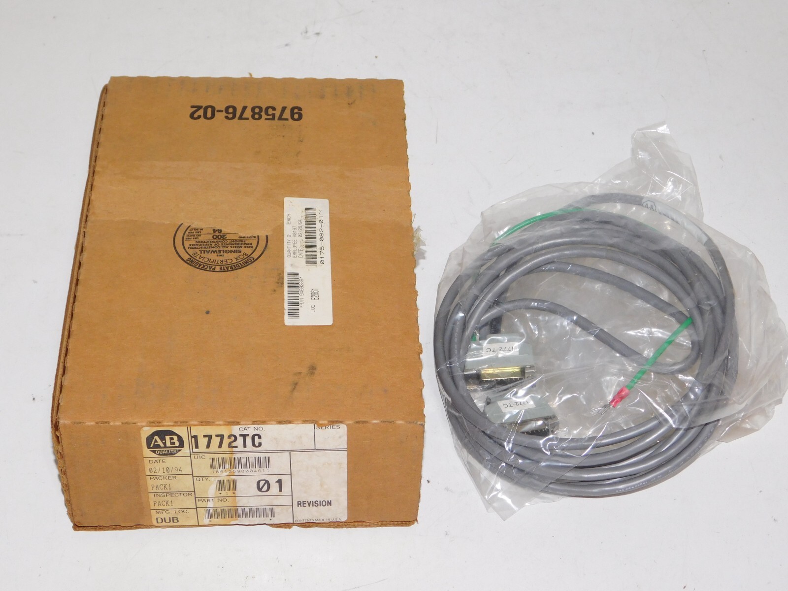New Allen Bradley 1772-TC Panel Interconnect Cable Assembly Cord Unit in Box USA