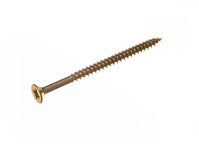 New 250 X Chip Board Screw Fixings Yzp Yellow Zinc Plated Steel 5.0 X 60 - Onest