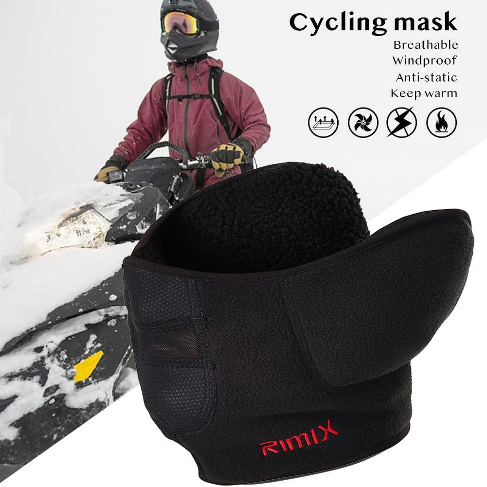 Men Women Polar Fleece Ear Warmer Winter Half Face Mask Mouth Cover Breathable
