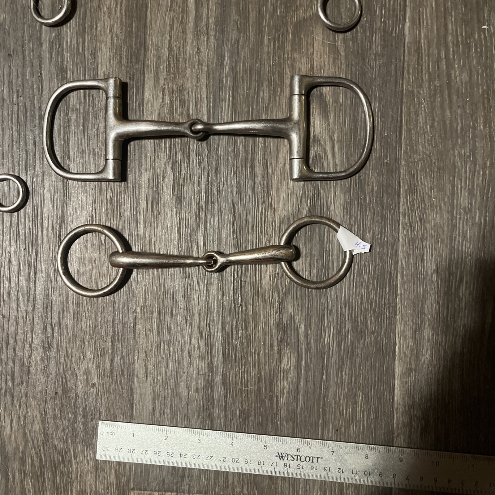 Two Snaffles . Lot Deal. 4.65” O Ring . 5” D Ring