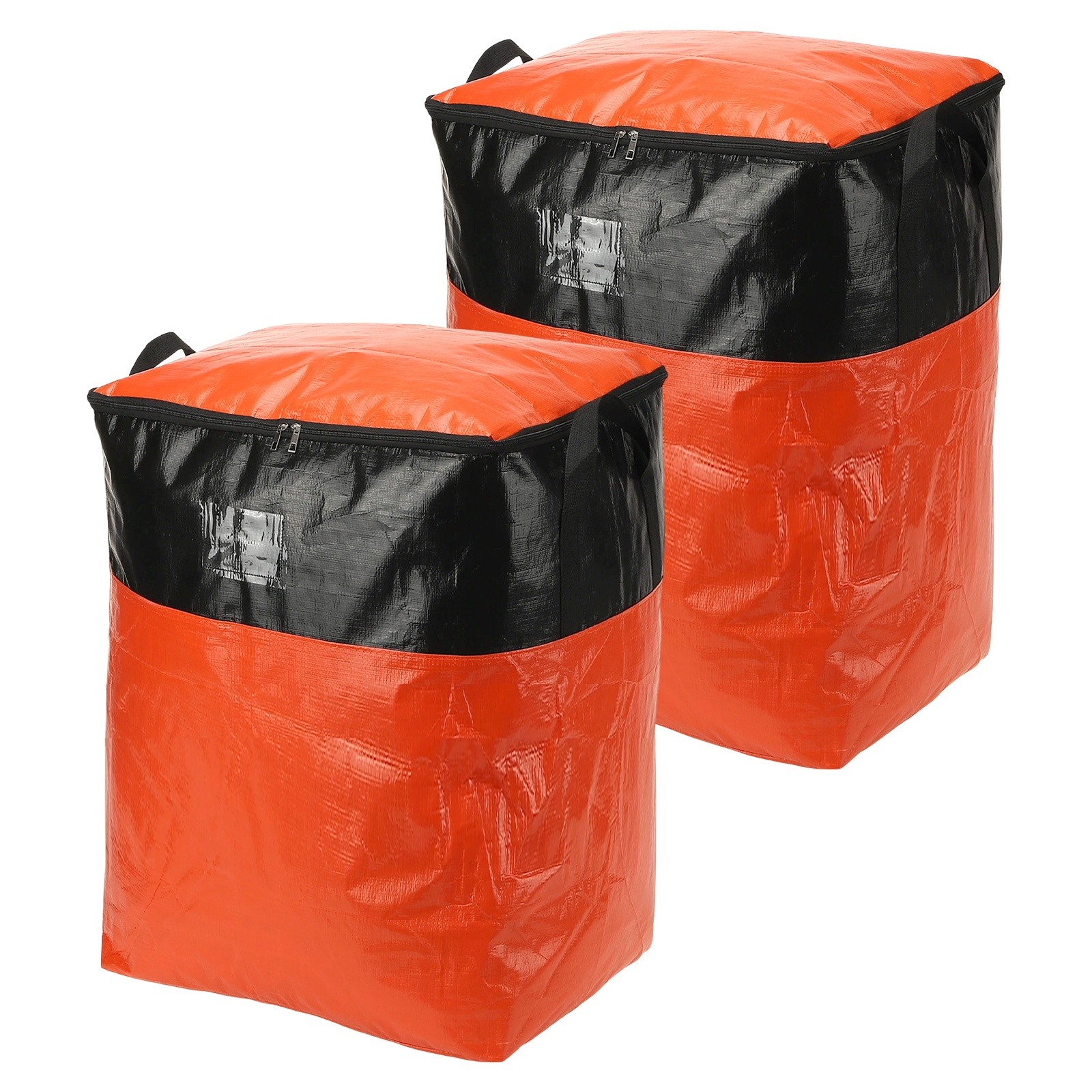2Pcs Extra Large Moving Bags 20 x 20 x 28" Storage Bags Orange