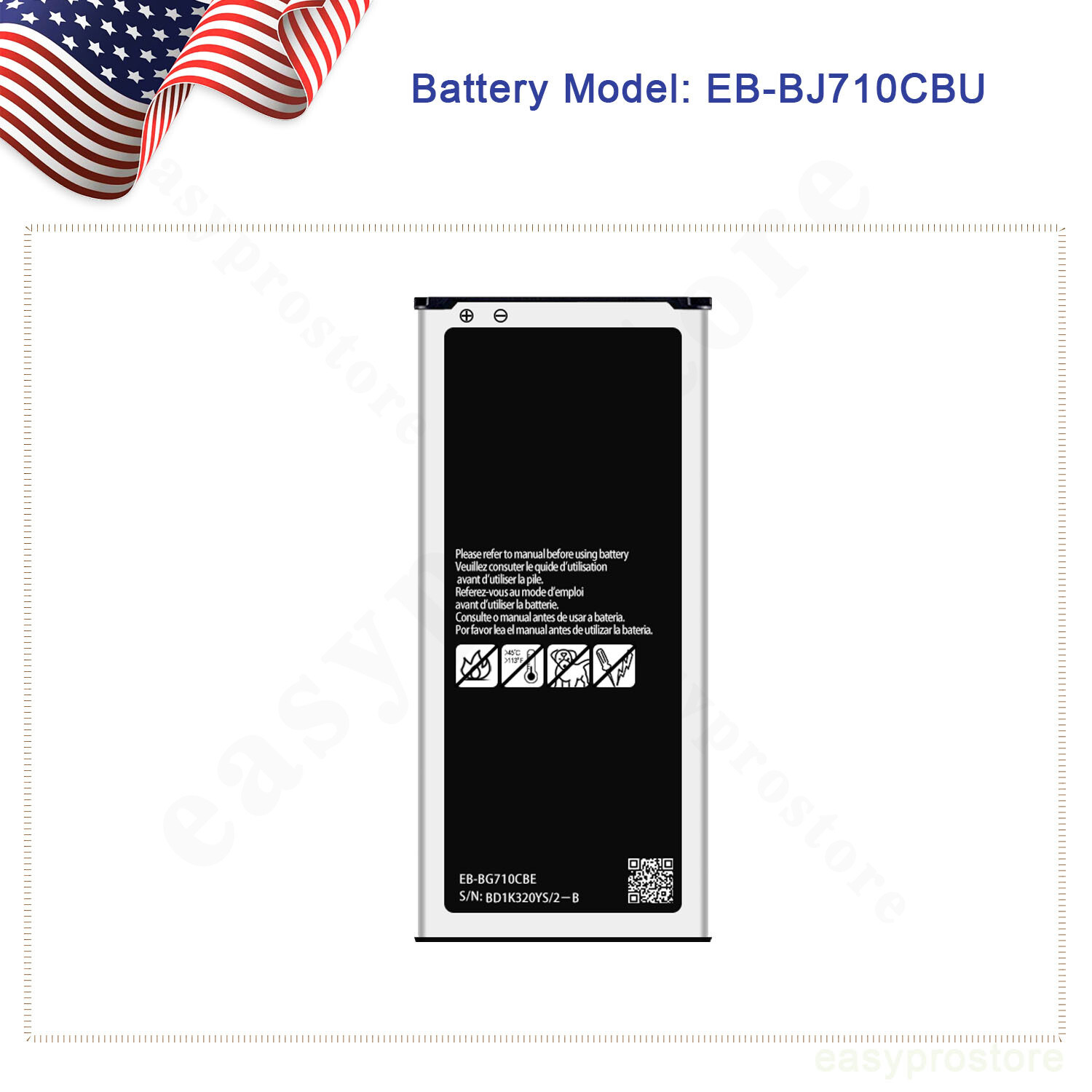 Replacement Battery EB-BJ710CBU For Samsung Galaxy J7 Sky Pro SM-S737TL S727VL