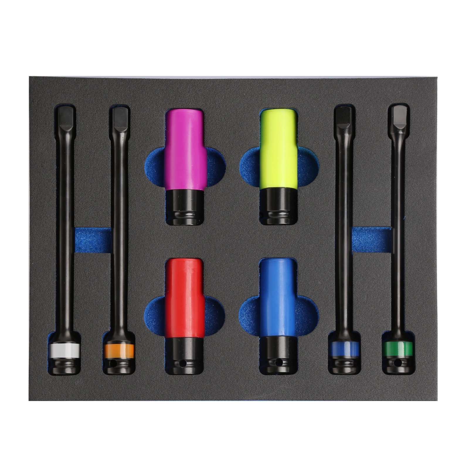 SAE & Metric Torque Limiting Extension bar Deep Impact Socket Lug Nut Set 8pc