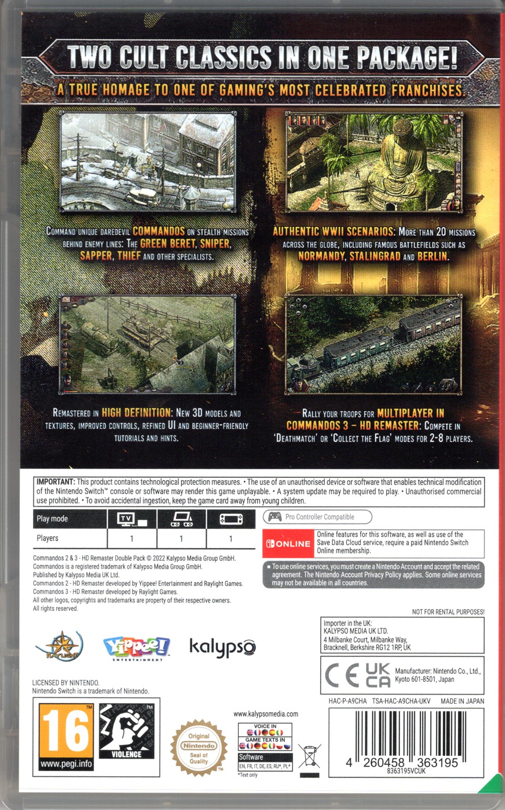 Commandos 2 & 3 – HD Remaster Double Pack for Nintendo Switch™