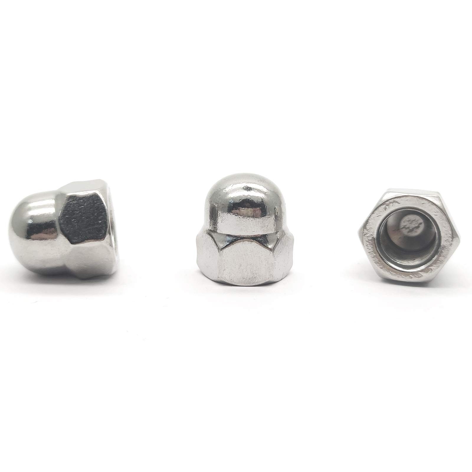 M12X1.0mm 304 Stainless Steel Fine Thread Hex Acorn Cap Nuts Decorative Nut C...
