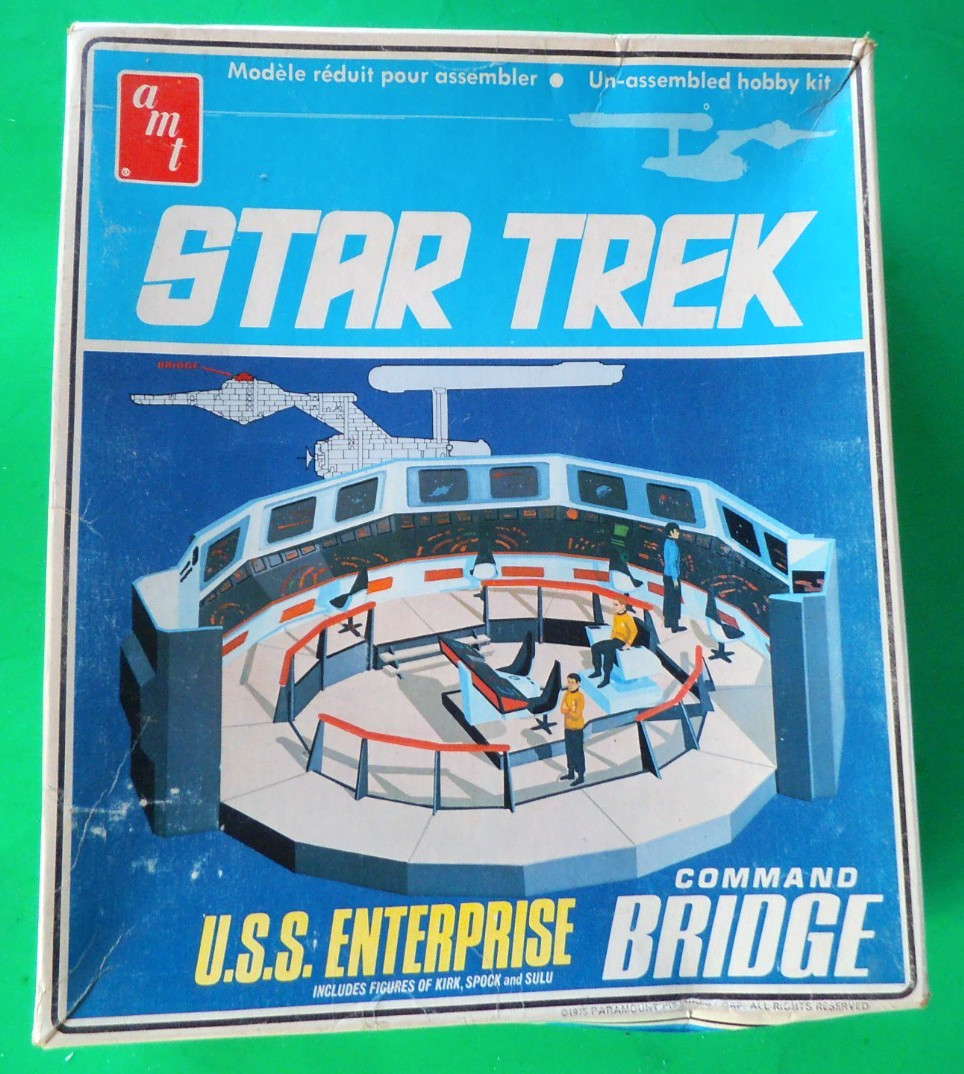 Vintage 1975 AMT Star Trek U.S.S. Enterprise Command Bridge Model Kit Complete