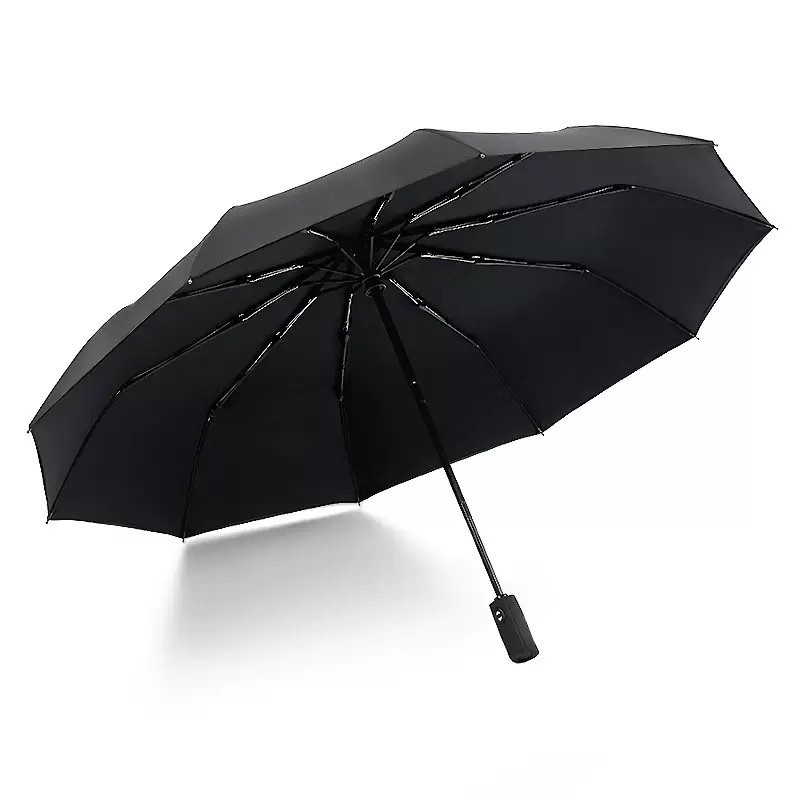 Premium Windproof Auto Umbrella, 10-Rib Dual-Layer Folding – 7 Colors Design