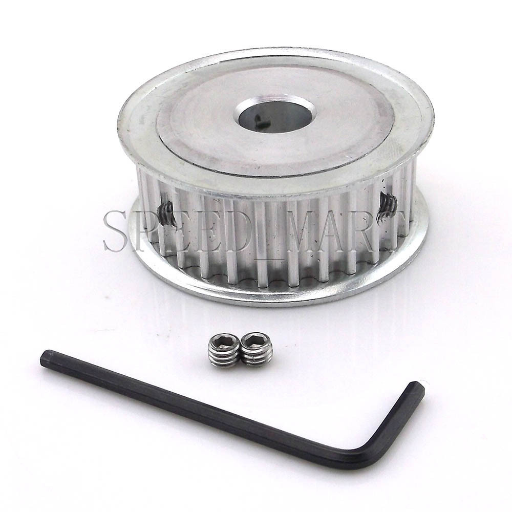 5M HTD5M Aluminum Timing Belt Pulley 30 Teeth 18mm Bore 16mm Width Stepper Motor