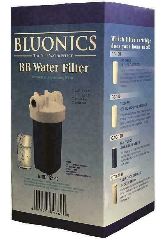 BLUONICS 4.5 x 10" Whole House Water Filter Purifier / Carbon Block Cartridge