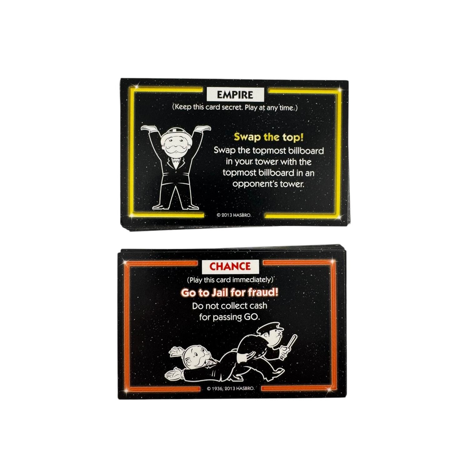 Monopoly Empires Replacement Parts Chance & Empire Cards Full Set
