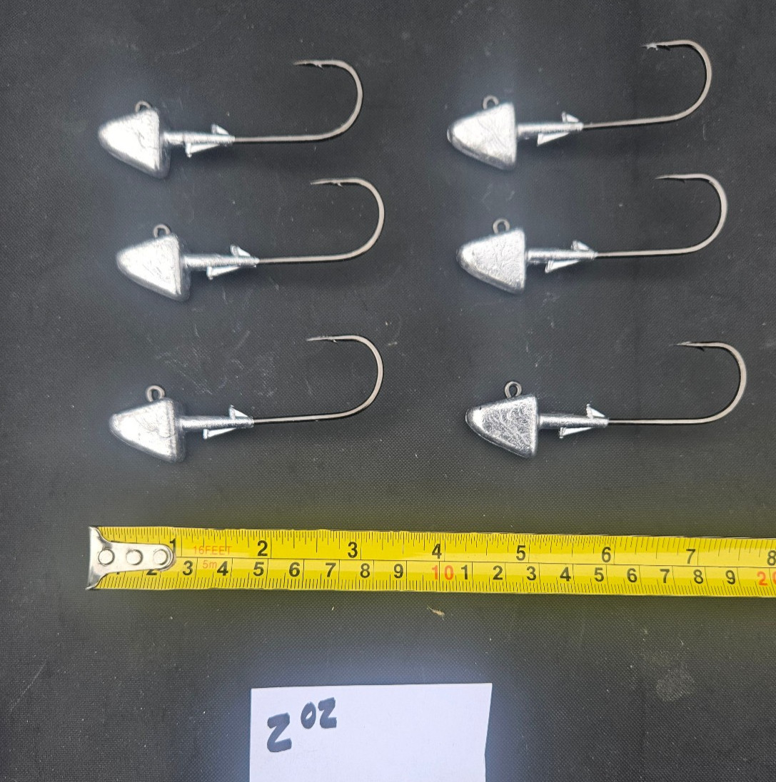 Shad Heads - Jig head  Lot -  1. 5  + oz  6 Qty, Lead - Hooks lot, Jigs Lot