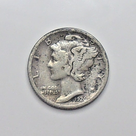 1926-S Mercury Dime Rare Very Fine 1926-S 90% Silver Dime