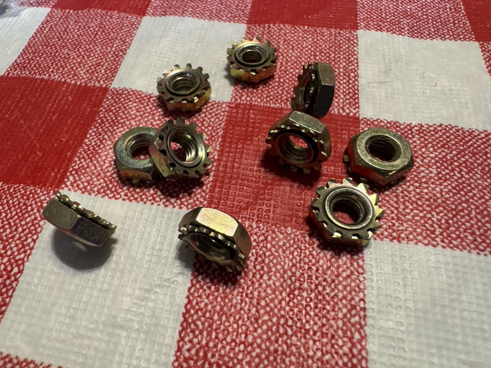 10-32 Hex Nuts with Star Washers 10 For $0.99