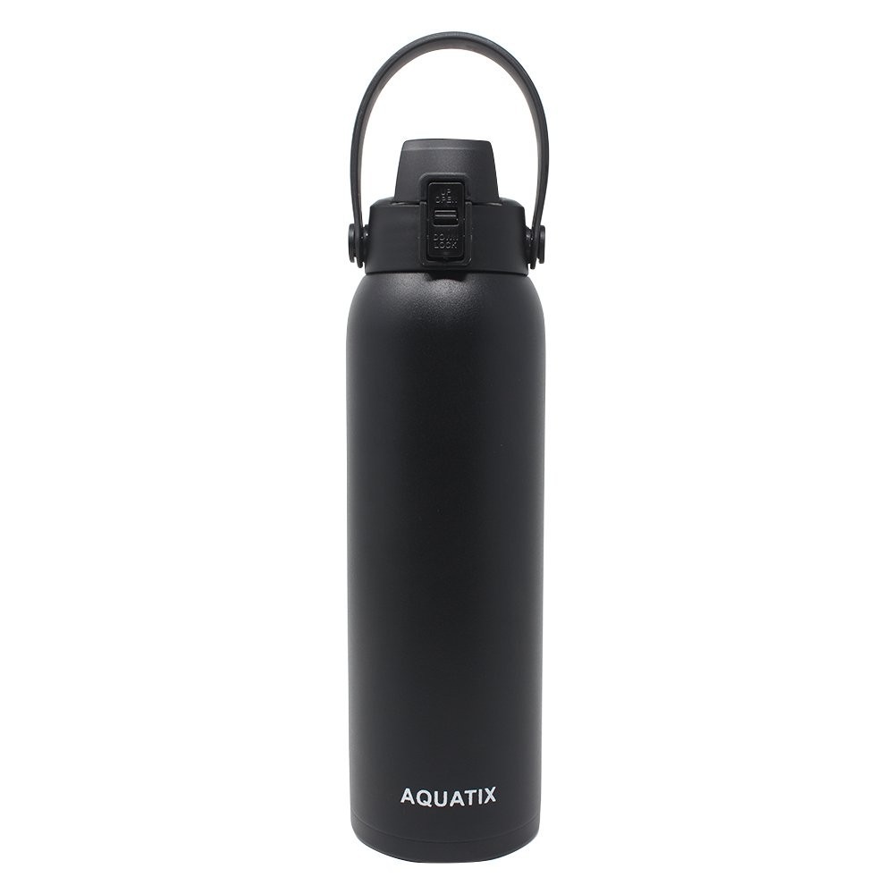 New Aquatix (Black, 32 Ounce) Pure Stainless Steel Double Wall Vacuum Insulated