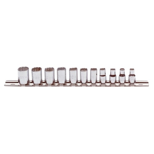 Proto J47201 1/4 Drive 11 Pc. Metric Socket Set - 12 Point