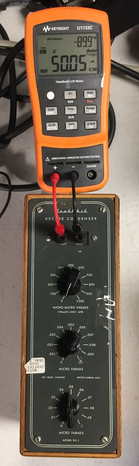 Vintage Heathkit DC-1 Decade Capacitor Condenser Capacitance Box - Working