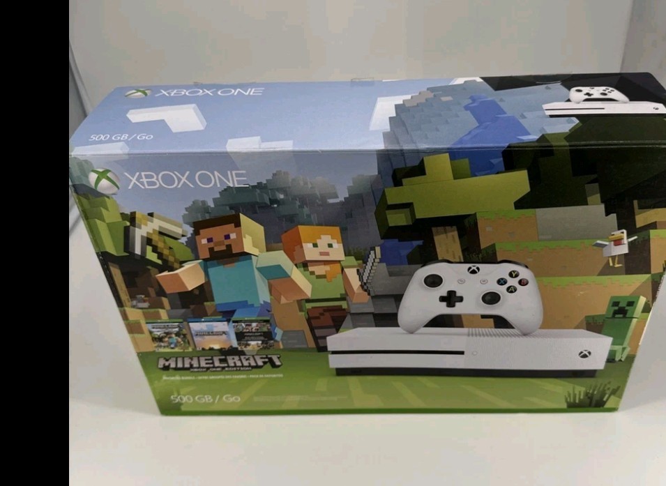 Microsoft Xbox One S 500GB White Minecraft Bundle BOX ONLY NO CONSOLE!!!!SEE PIC