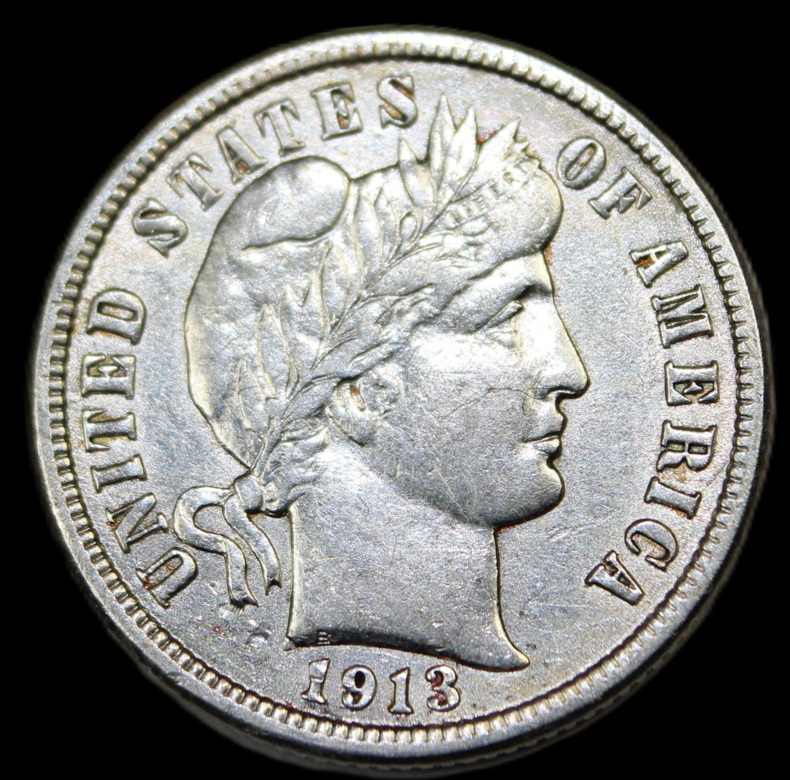 1913 p barber dime- choice uncirculated/ free shipping- jam581