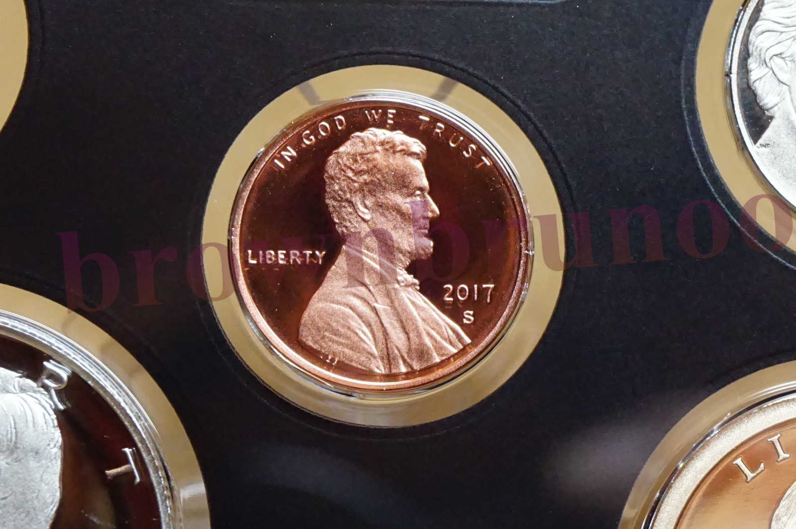 2017 S Partial Proof Set SILVER Kennedy Dime Native $1 5¢ 1¢ 5 Coins NO BOX COA