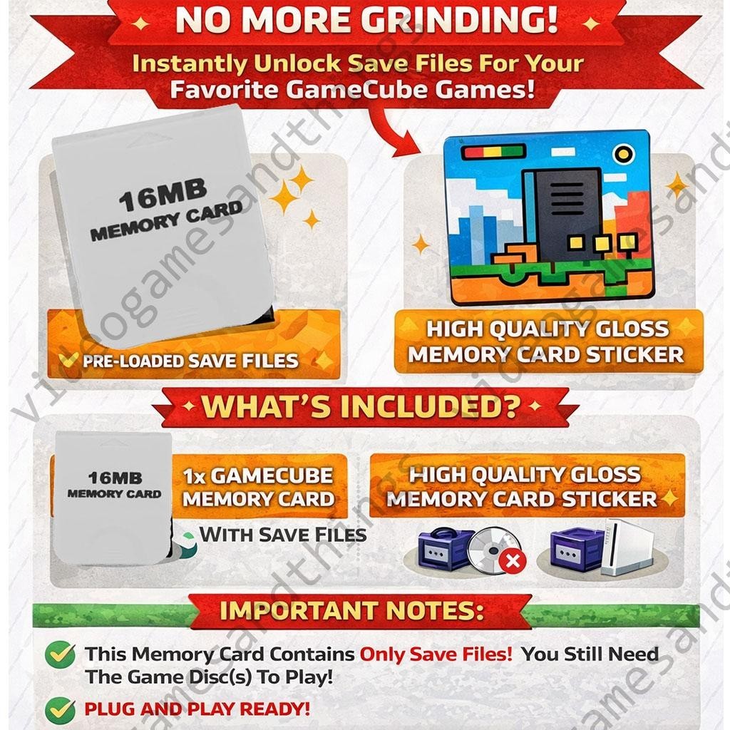 Ultimate Spider-Man GameCube Memory Card 100% Unlocked Complete