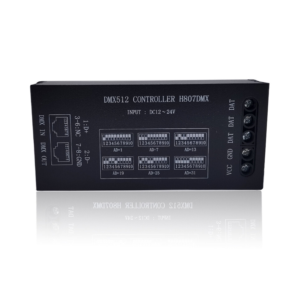 H807DMX512 RGB LED Pixels Strip DMX Stage Light Controller 1024Pixels 13Channels