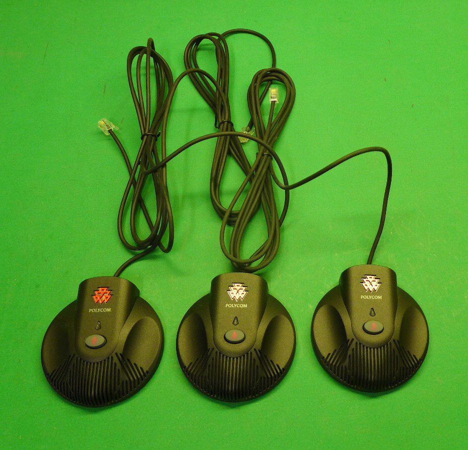 (Lot of 3)GENUINE Polycom SoundStation 2 Extension Microphones 2200-16155-001