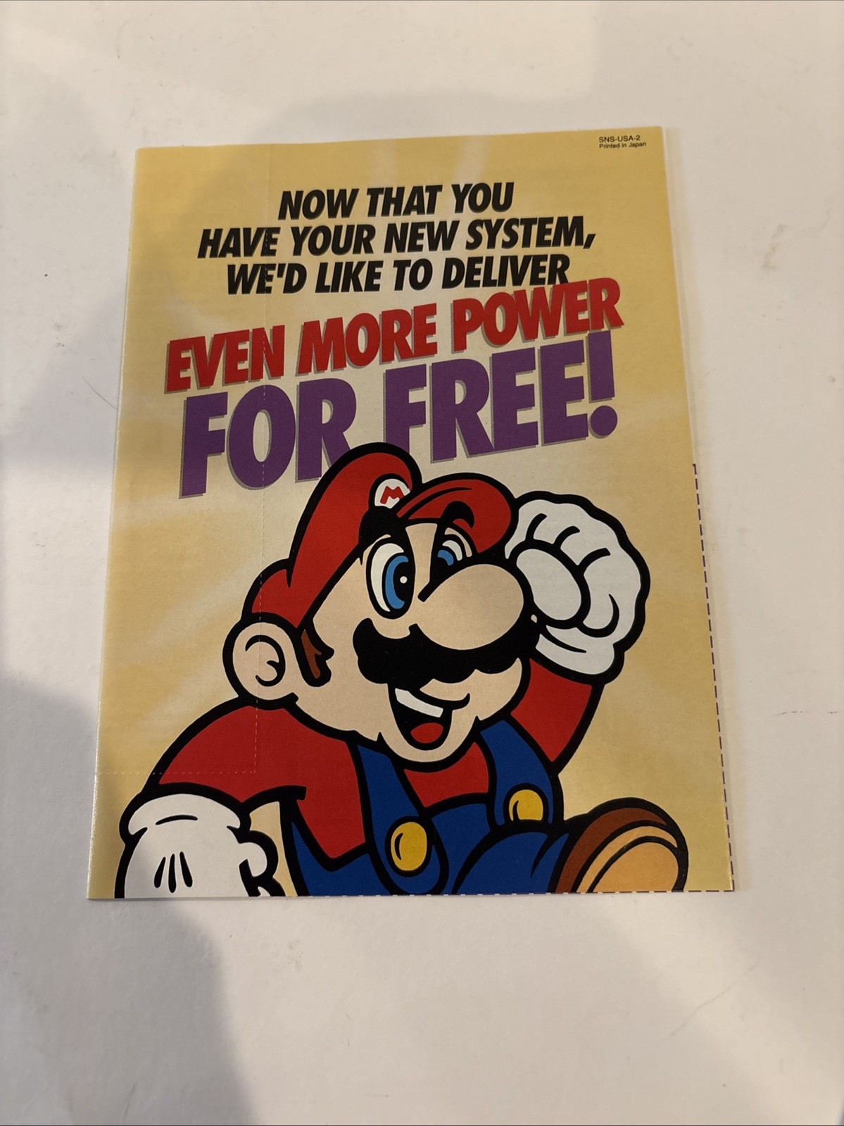 SNES Console Instruction Booklet And Other Documents