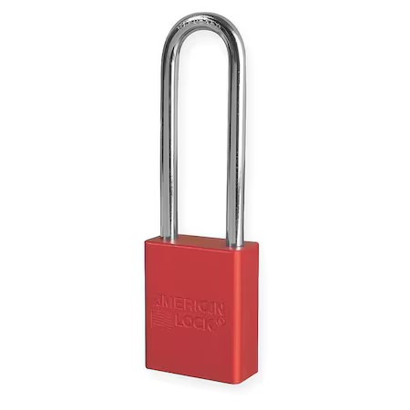 American Lock A1107red Anodized Aluminum Safety Padlock, Keyed Different, 1-1/2