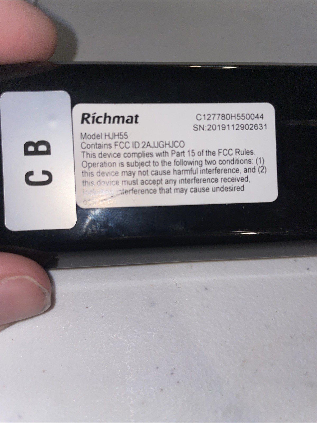 Richmat OEM Model# HJH55 Remote Control, H11204-H55-001, For Adjustable Bed