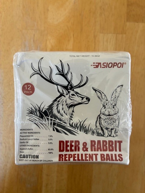 12 Pack Deer Repellent Balls Rabbit Repellent Outdoor Deer Deterrent Peppermint
