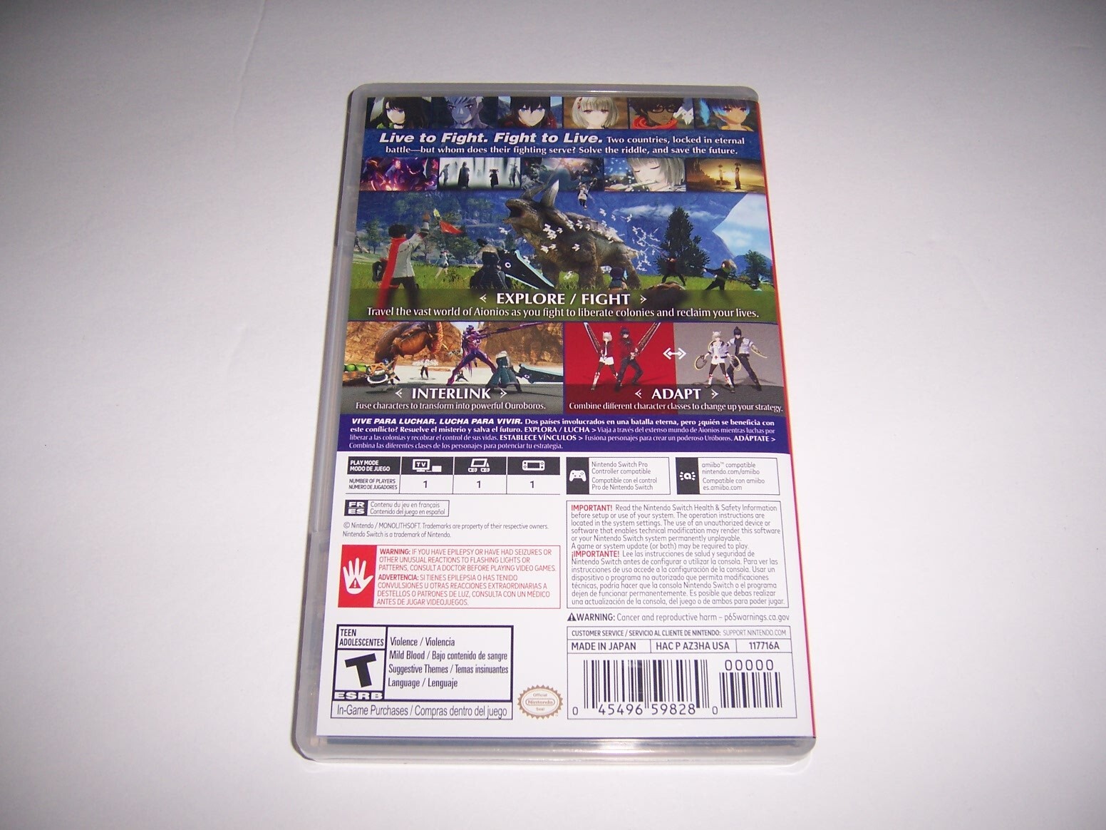 Original Box Case Replacement Nintendo Switch for Xenoblade Chronicles 3
