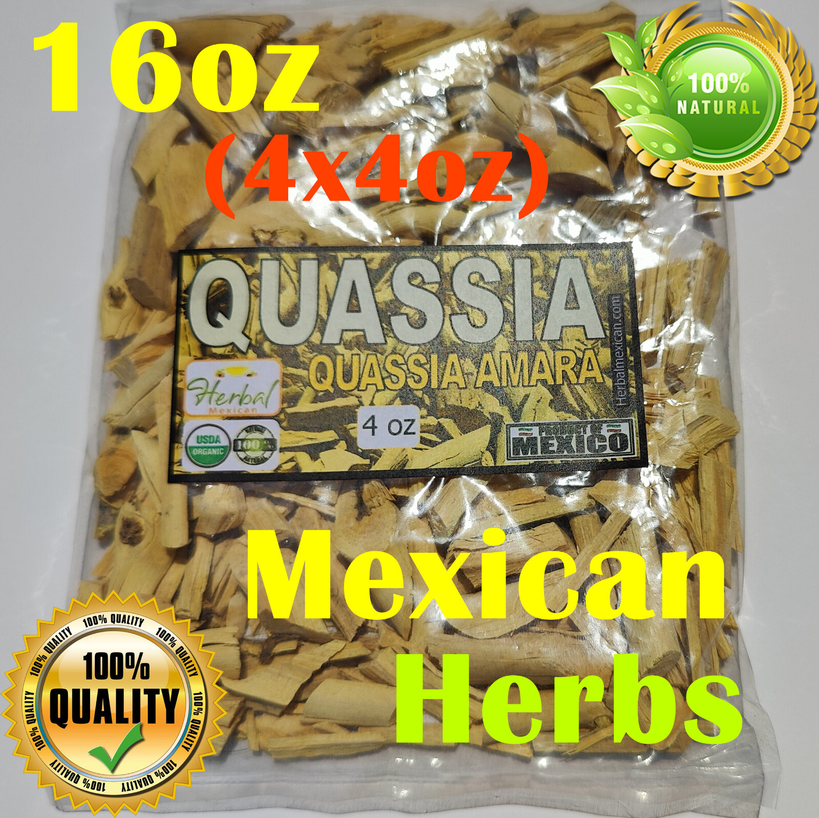 16oz Cuasia, cuasia amarga, Palo amargo, palo cuasia, cuasia chips, cuassia !!!