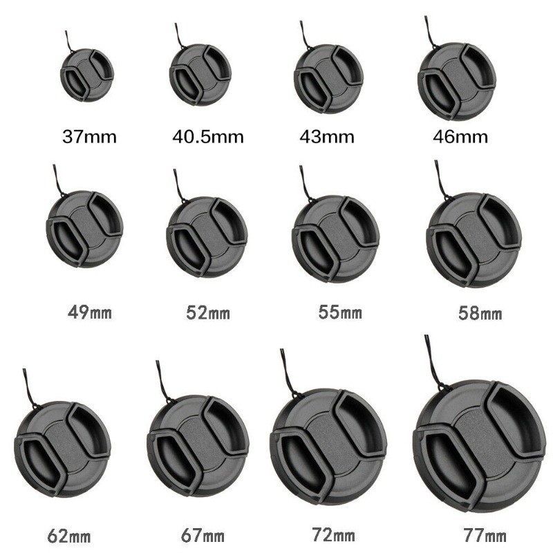 1PCS 37～95mm Front Lens Cap Cover Center Pinch Snap On For Nikon Sony Pentax