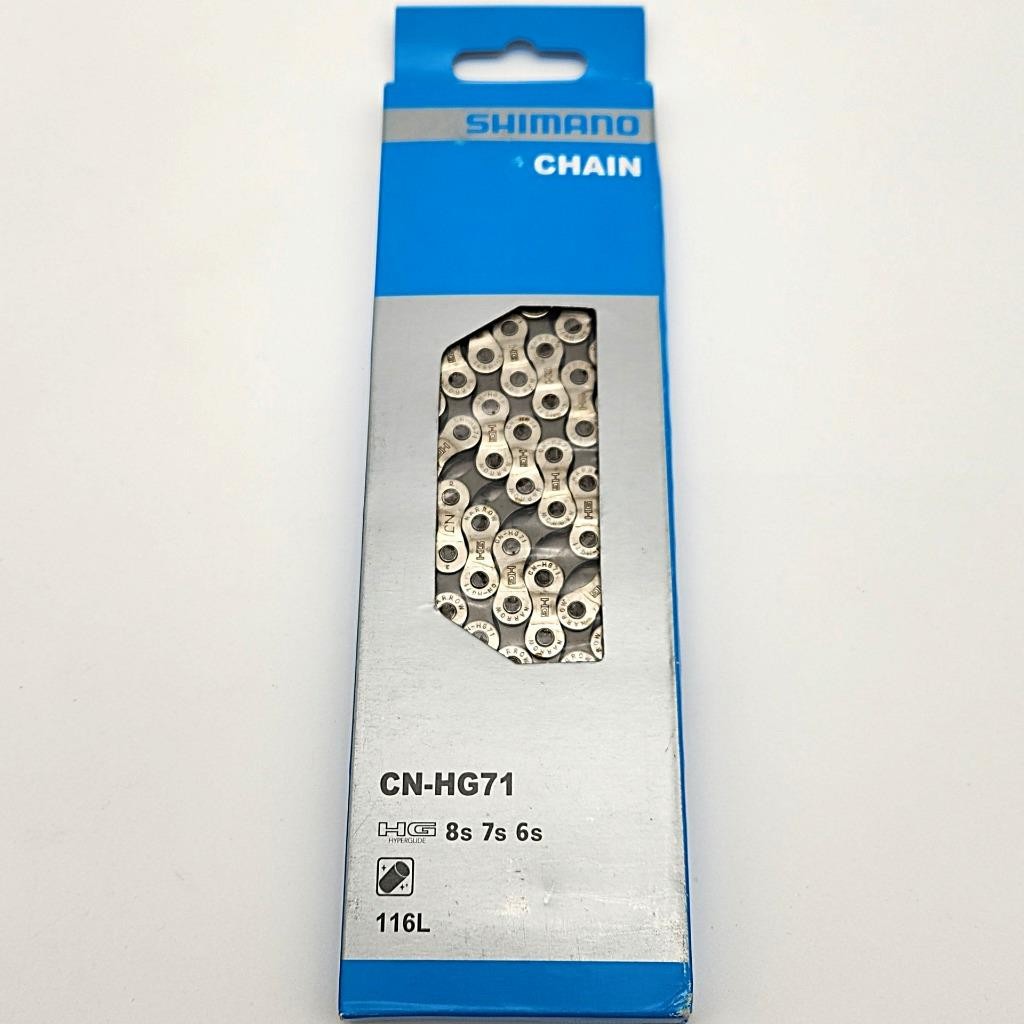 Shimano CN-HG71 6 7 8-Speed Bicycle Chain w/ Press Pin 116-Links Silver/Grey