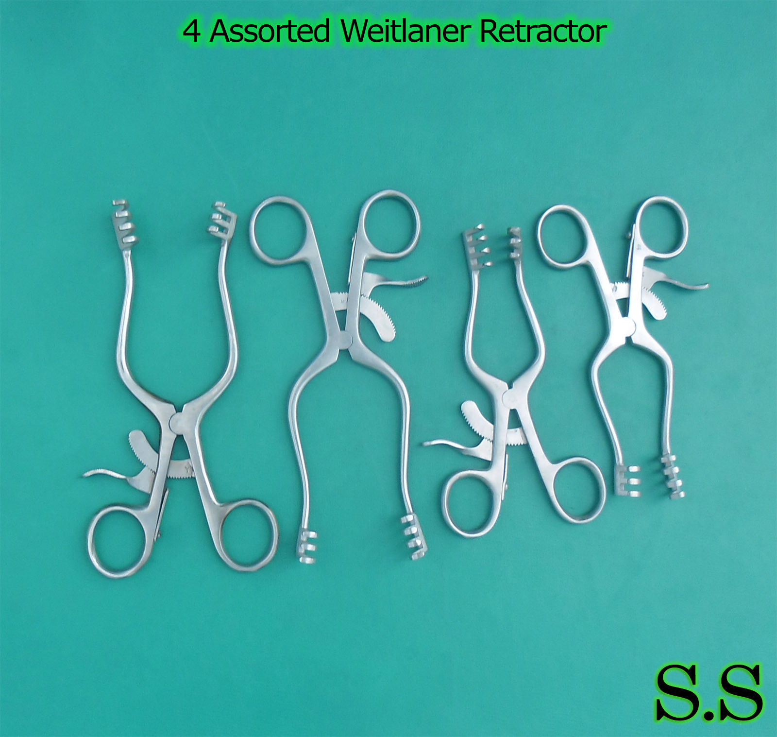 4 Assorted Weitlaner Retractor Surgical Vetrinary instruments