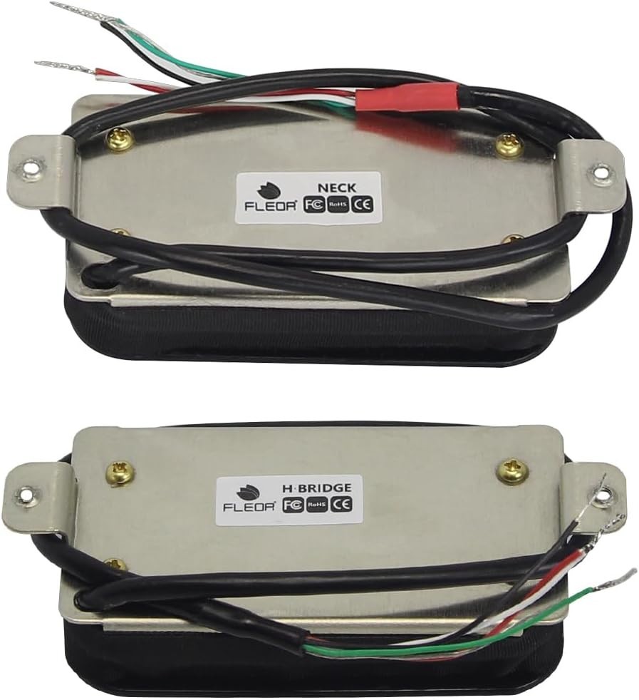 High-Output Dual Rail Humbucker Pickup Set - Versatile & Easy Install, Black