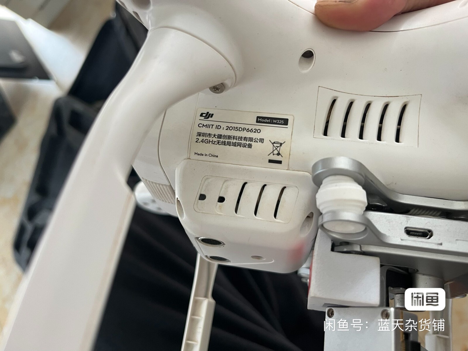 DJI Phantom 3 4K (model W325) camera with full frame mount