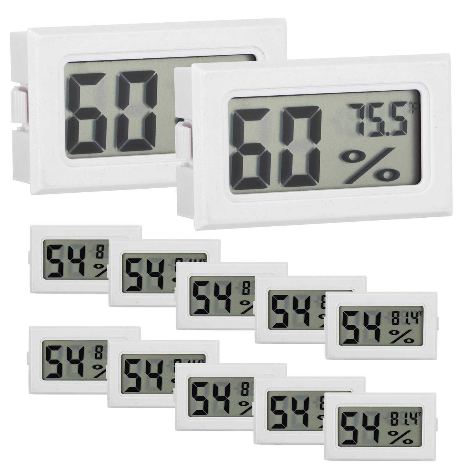 12 Pack Mini Hygrometer Digital Electronic Temperature Humidity Meters Gauge ...